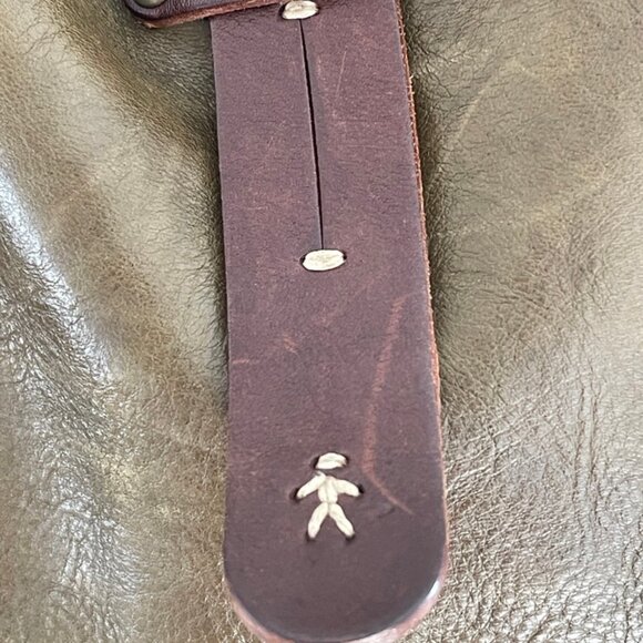 HENRY BEGUELIN LARGE Olive Green Satchel/Bag; Brown Trim; Excellent Condition! - Picture 8 of 10